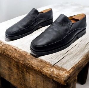 Sandro Moscoloni Sz 9.5 Black Leather Slip-On Loafers USA